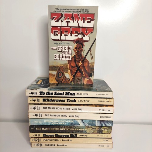 Zane Grey Lot Of 10 Vintage Paperback Western Rainbow Trek To to Spirit Border - Picture 4 of 20