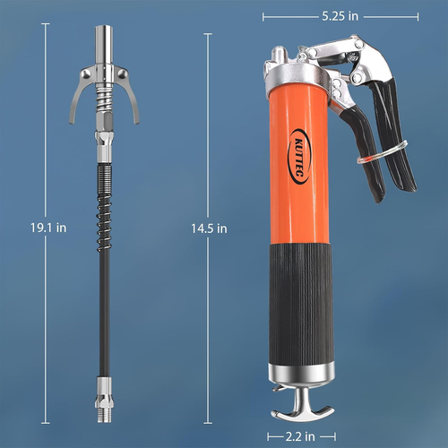Grease Gun Kit with Quick Release Coupler,Professional 9000 PSI Heavy Duty 14Oz. - Picture 6 of 12