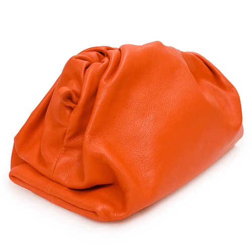 BOTTEGA VENETA The Chain Pouch Shoulder Bag Calfskin, Orange 620230 - Picture 5 of 11
