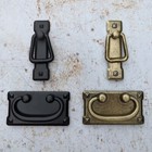 Rustic Handle Oak Furniture Land Style Replacement Handle Black & Bronze 4 Types