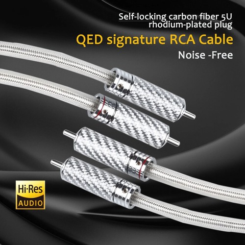 6N OCC Copper HiFi Audio Signature RCA Cable Interconnect Wire Silver Plated New - Picture 2 of 3