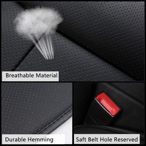 PU Leather Car Front Cover Cushion Seat Protector Half Full Surround Universal - Picture 3 of 15