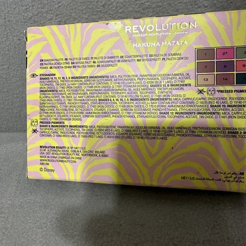 REVOLUTION X Disney The Lion King HAKUNA MATATA Eyeshadow Palette Nib - Picture 5 of 8