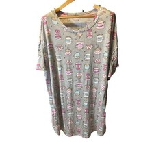 Secret Treasures NWT Coffee Themed Short Sleeved Nightgown Sz 2X