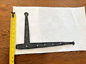 18th C. Forged Iron Window Hinge, Hardware.