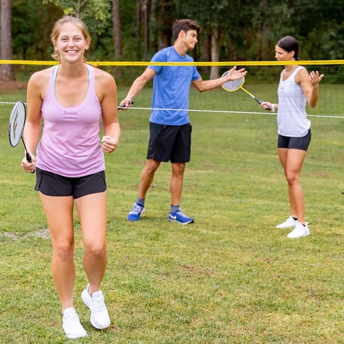Fun All-Age Badminton Set - Portable Net with Rackets & Stakes for Parties - Picture 6 of 8