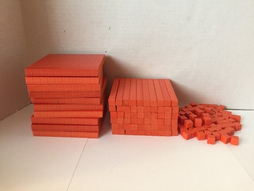 160 unidades de varilla plana manipuladora matemática base naranja diez 10 bloques para hogar escuela - Imagen 2 de 6