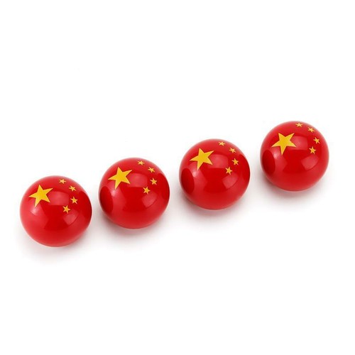 4x Red Aluminum Metal Pool 666 Ball Wheel/Tire Valve Stem Car Truck Air Caps - Picture 10 of 16