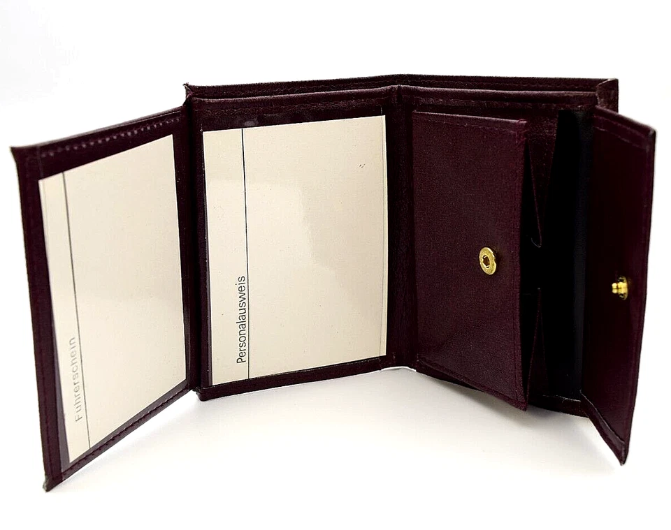 Portemonnaie Geldbörse Bordeaux Rot Dünn  Herren mit Münzfach Karten Geldbeutel - Bild 4 von 4