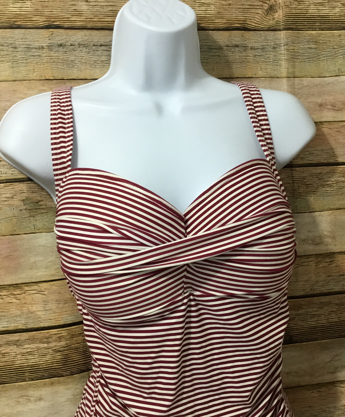 Nip Tuck Sliming Striped Twist One Piece Swimsuit… - image 2