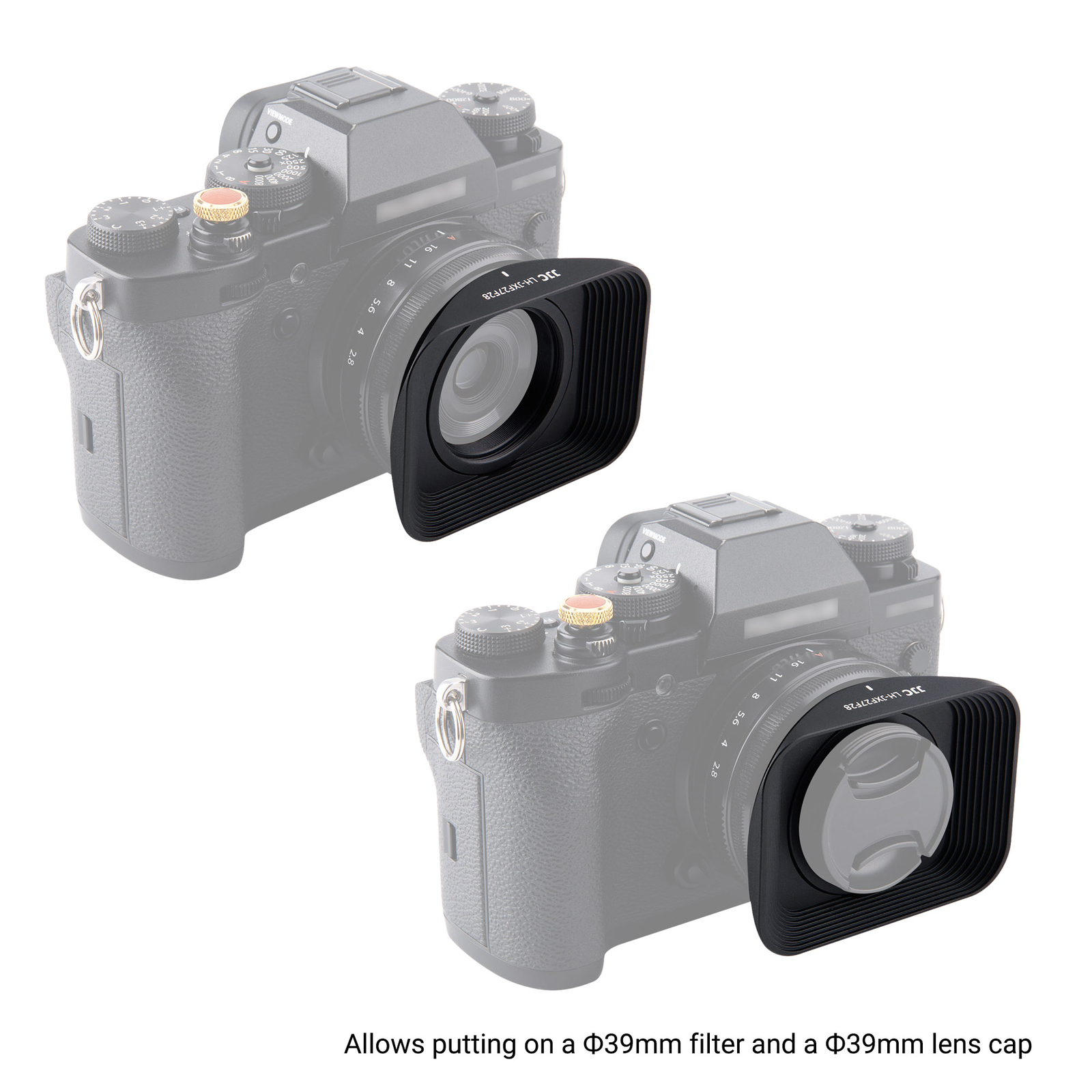 JJC Reversible Lens Hood for Fujifilm XF 27mm f2.8 R WR Lens as LHXF27