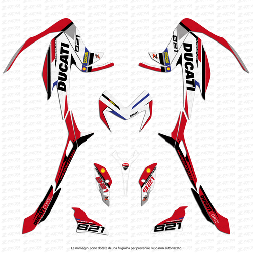Kit grafiche per Ducati Hypermotard 821 13-16 939 16-18 - Foto 2 di 3