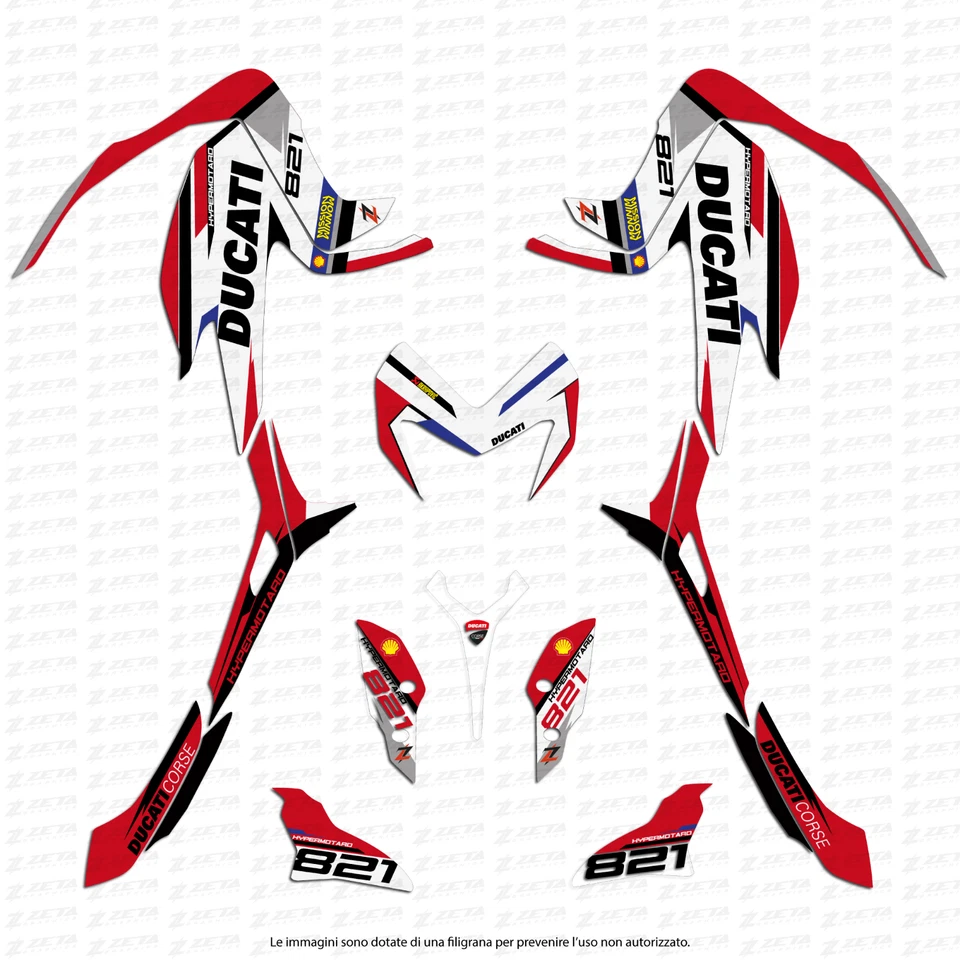 Juego Gráfico para Ducati Hypermotard 821 13-16 Foto 2 de 3