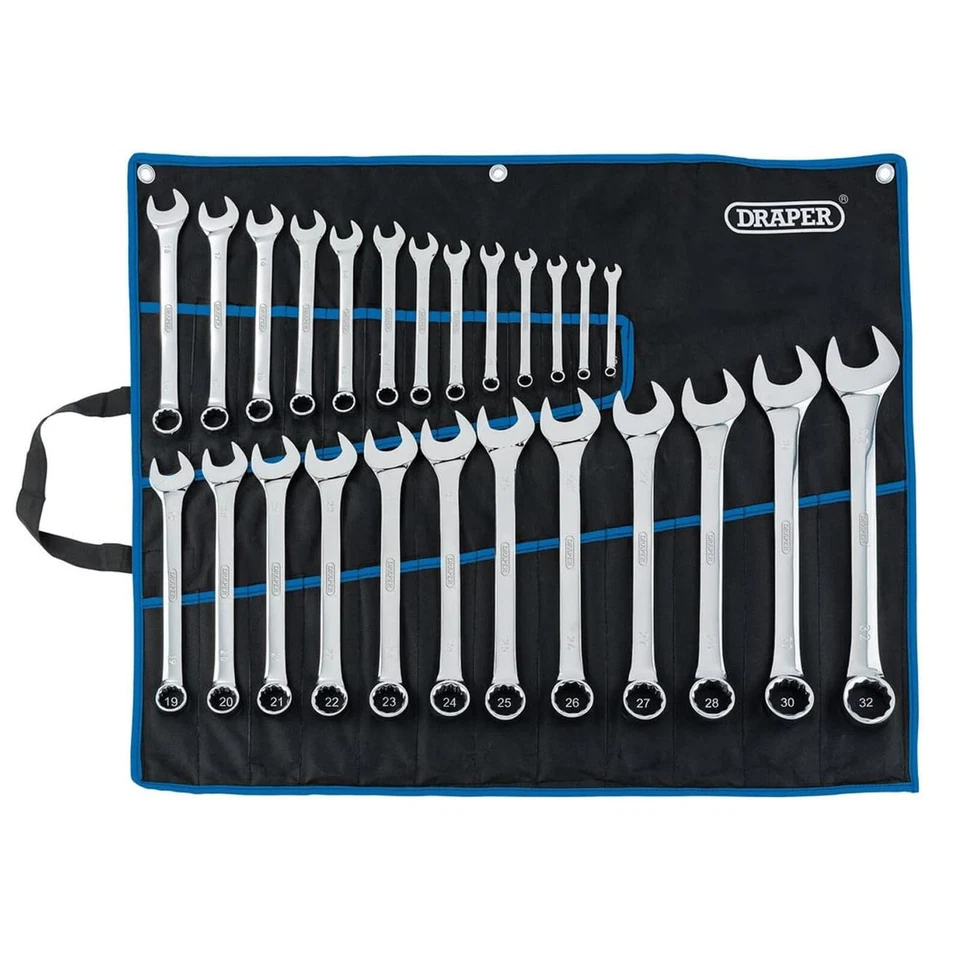 Draper 97918 Combination Spanners 25pc Set Metric Wrenches 6-32mm 12 Point Ring - Image 2 of 4