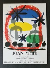 Joan Miro "Constellations " Mounted Poster offset Lithograph Limited ed 1972