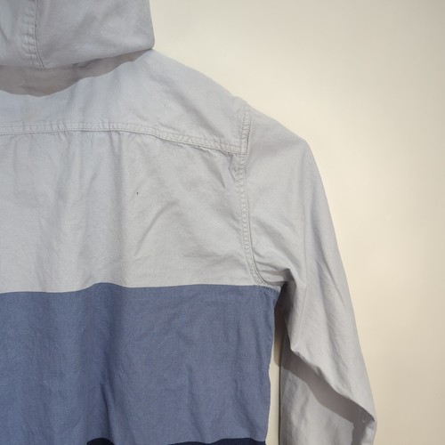 Modern Amusement Shirt Men's XL Hooded Color Block Button Down Long Sleeve Blue - Picture 19 of 21