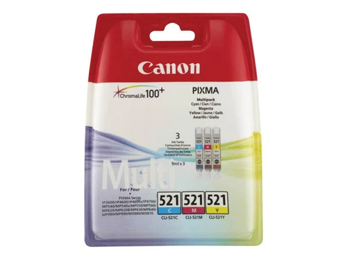 Canon CLI-521 Cyan Magenta Yello Multipack