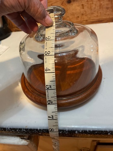 Gailstyn-Sutton Towle Teakwood Wood Cheese Board w/Glass Dome Cloche Thailand - Picture 6 of 6
