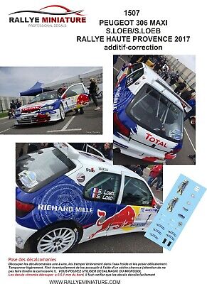 DECALS 1//32 REF 1632 PEUGEOT 306 MAXI SEBASTIEN LOEB RALLYE DU CHABLAIS 2018