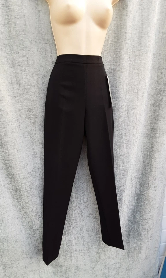 BLACK TROUSERS,SMART/CASUAL,50S,60S,80S,90S VINTAGE STYLE,SIZE 10,STRETCH,NWTS - Image 4 of 4