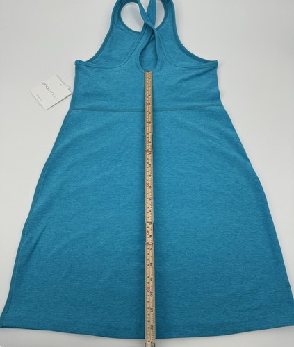 NWT BEYOND YOGA Cross Back Spacedye Blue Under Lock Key Dress Sz XS Built In Bra - Picture 13 of 13