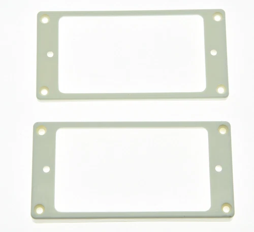 2x White Humbucker Pickup Ring Curved Base Pickup Frame for Epiphone LP Guitar