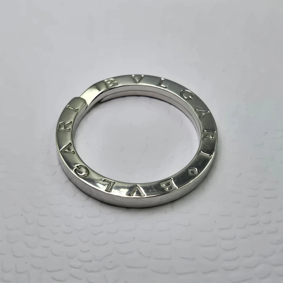 Bulgari B Zero 1 Ring Keychain Silver Tone Logo Engraved - Image 4 of 4