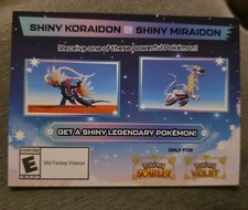     Unscratched Shiny Koraidon / Miraidon Code Card    GameStop 2025 