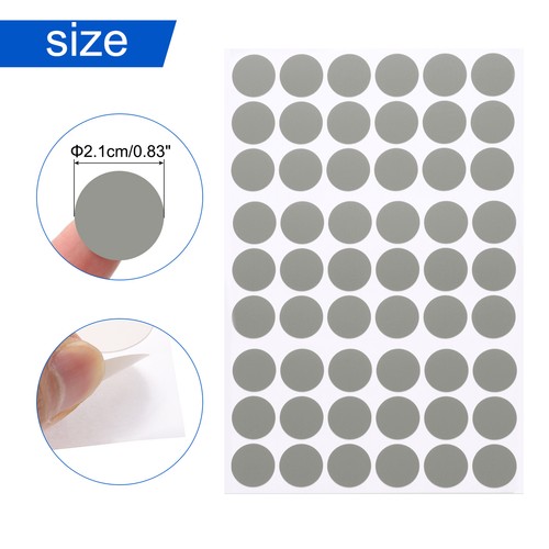 7 PCS Self-Adhesive Screw Hole Stickers 0.83" Silver grey Screw Hole Cover - Bild 2 von 5