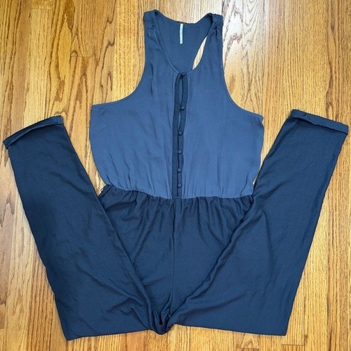 Free People Boho Slouchy blau ärmellos Preppy Jumpsuit Overall - Bild 13 von 16