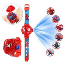 Spiderman 3D Projection Children Watches for Kids Wristwatch