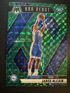 2024-25 Panini Mosaic NBA Debut Jared McCain #263 Green Mosaic Prizm (RC)