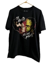 Church of horror till death do us parts Black Graphic T-Shirt L Get Down Art