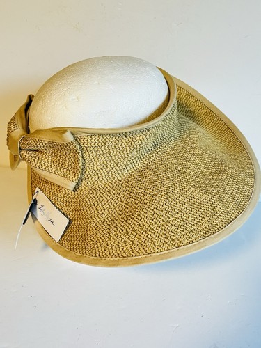 Cappello donna Lady Hagen nuovo con etichette tesa larga floppy visiera parasole impacchettabile beige golf spiaggia - Foto 4 di 13