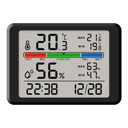 Digital Alarm Clock with Temperature and Humidity Display for Home Use - Picture 9 of 22