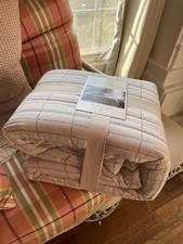 NEW Threshold Full Queen Flannel Windowpane Q...