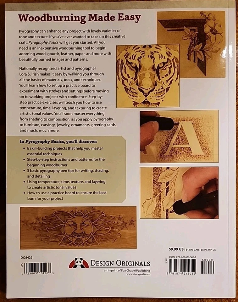 Pyrography Basics: Techniques and Exercises for Beginners (Design Originals) - Image 2 of 2