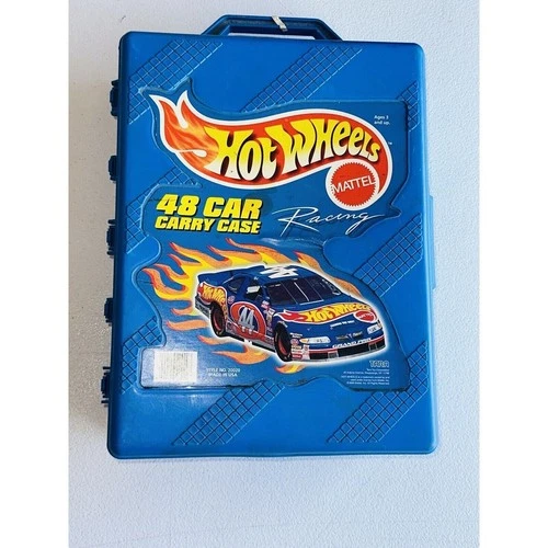 48 Vintage Mixed 1:64 Die Cast Hot Wheels Cars Carrying Case Collectors Lot Rare