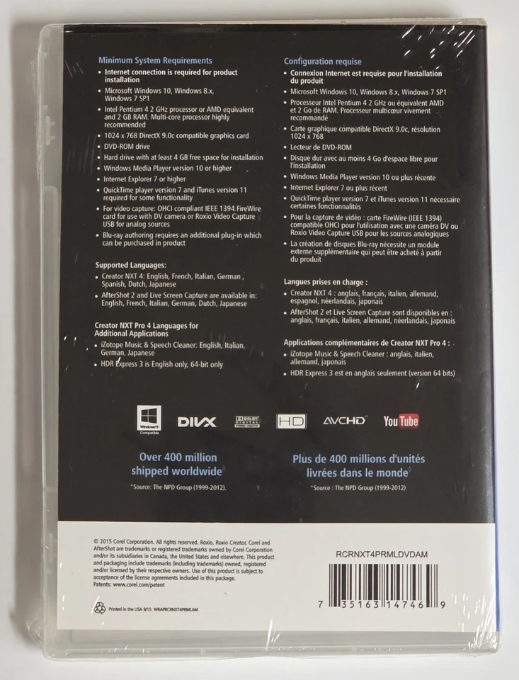 Corel Roxio Creator NXT Pro 4 Complete Multimedia Suite, New Factory Sealed  - Image 2 of 2