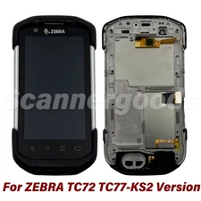 New LCD with Touch Digitizer and Front Cover for Zebra TC77 - KS2 version