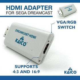 Kaico Sega Dreamcast HDMI Adapter &ndash; Plug & Play Converter for silver 