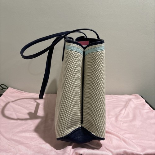 Kate Spade All Day Canvas Large Tote Blue Multi W/Pouch #PXR00390 &Dust Bag-READ - Picture 6 of 14