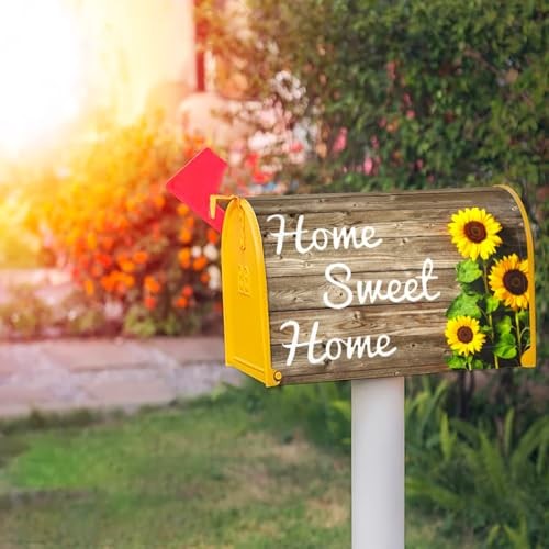 Sunflowers Mailbox Covers Magnetic Letter Post Box Cover Wrap Fall Decoration - Picture 3 of 7