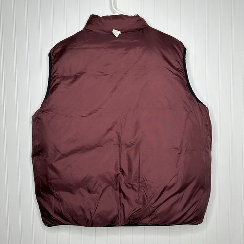 Y2k Vintage Old Navy Reversible Down Puffer Vest Size XL Brown Maroon Gorpcore - Picture 4 of 16