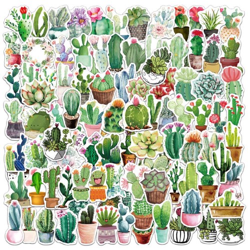 100 Pcs Pflanzenaufkleber Kleine Blumenaufkleber Reise-Scrapbook-Aufkleber - Photo 10/10
