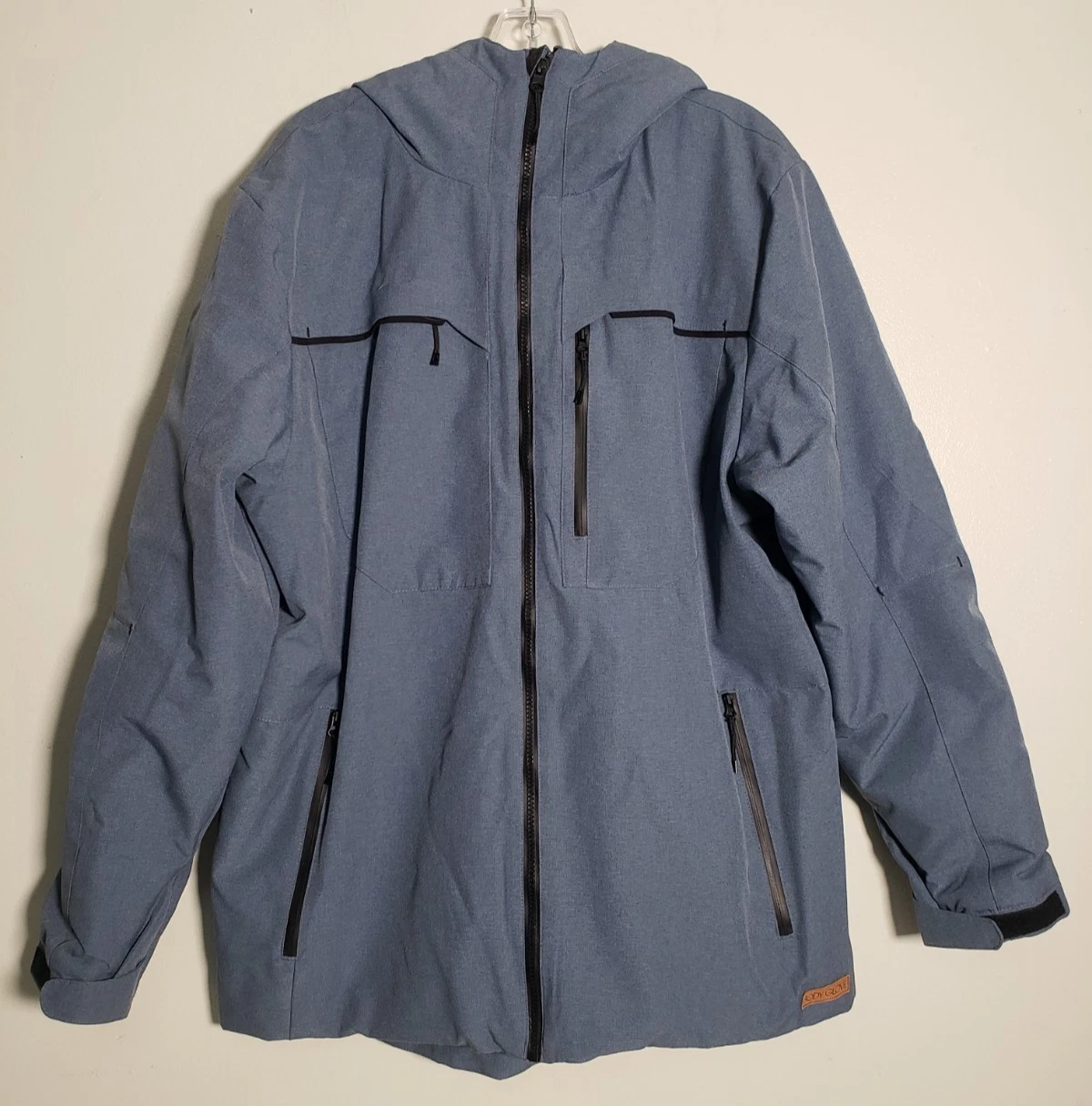 Bodyglove Insulated Ski / Snowboard Jacket Blue Hooded Zip Pockets Men's Large