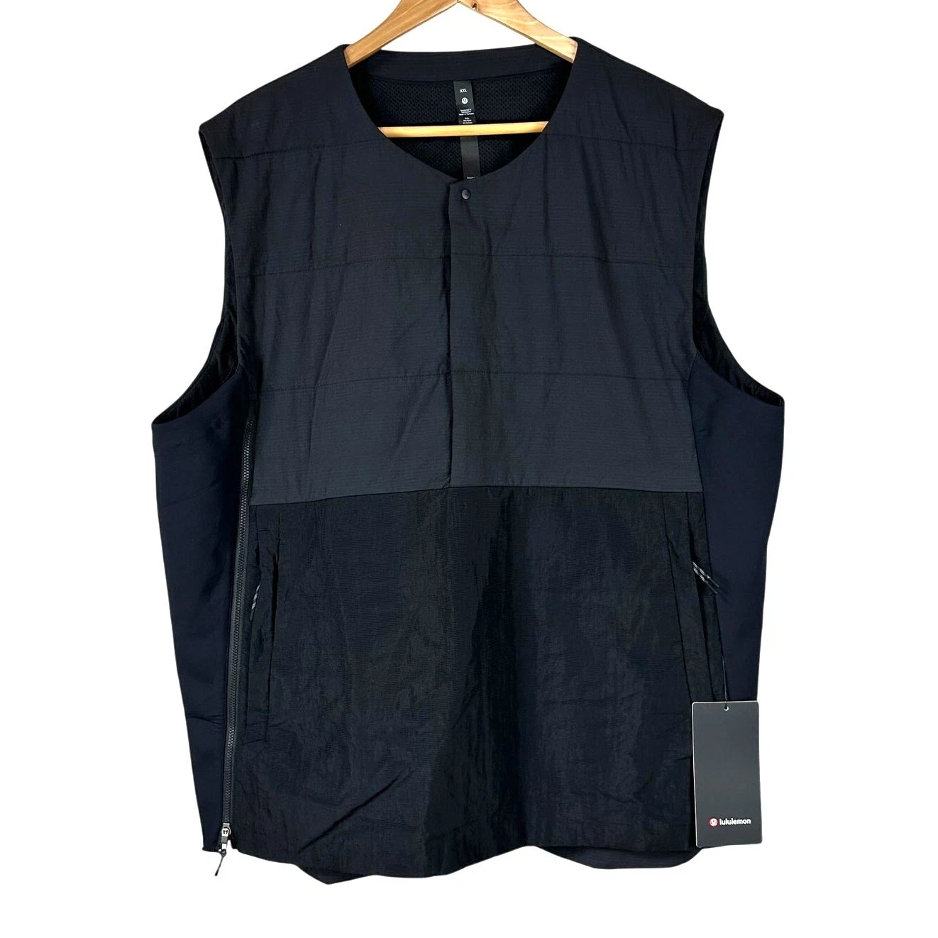 Lululemon Men's Insulated Hiking Vest Puffer Pullover Black Sz XXL New With Tag
