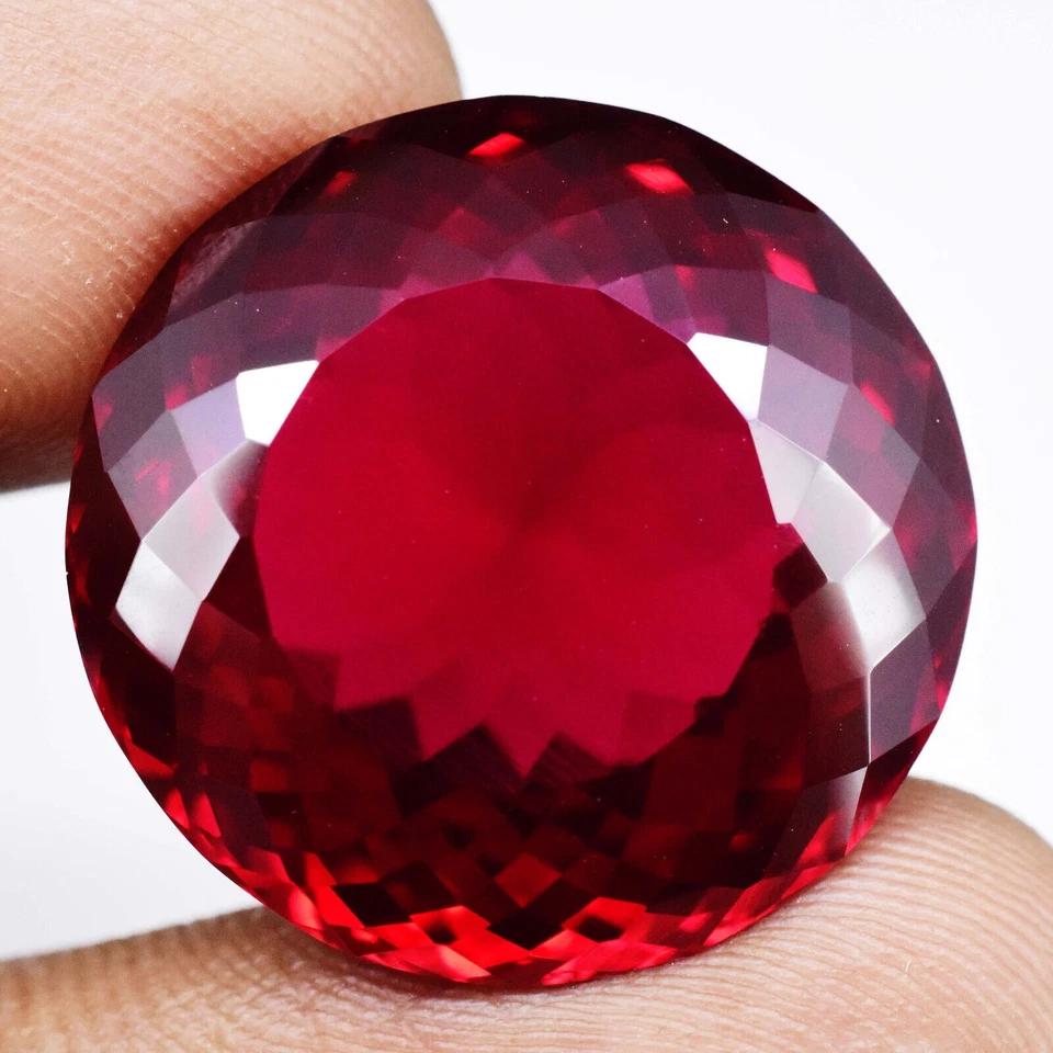 47.15 Ct Natural Certified Mozambique Red Pyrope Garnet 21mm Round Loose Gem - Image 3 of 4