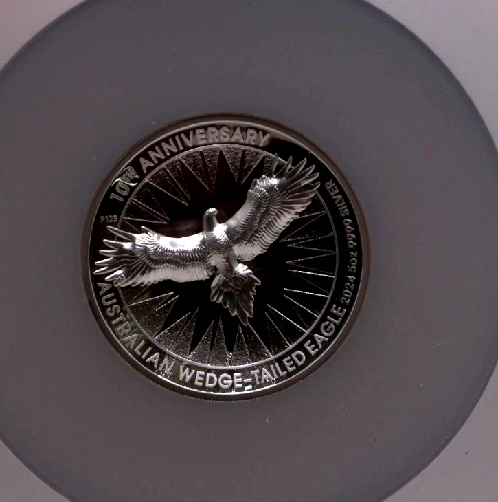 5oz Australia NGC Proof PF70 Privy Hand Signed High Relief Low Mintage WT-Eagle - Image 2 of 4