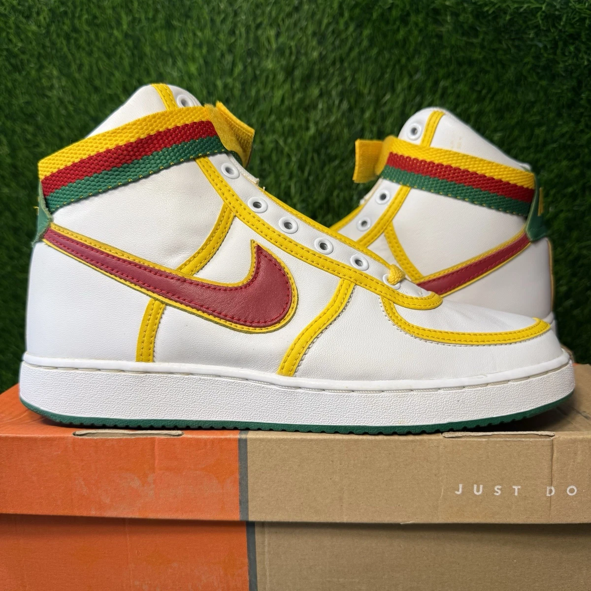 Nike Vandal Premium High Crayons Sneakers Green Yellow No Straps Mens 13 Nike Vandal Premium High Crayons for Sale | Authenticity  main image 2